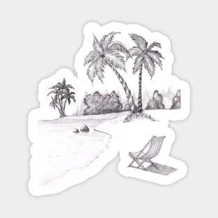 A Day at the Beach Sticker